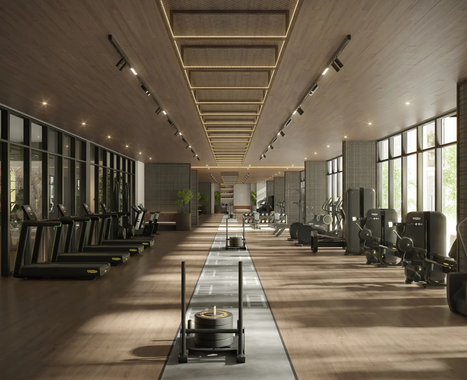 Render of the Sei Saadiyat fitness studio