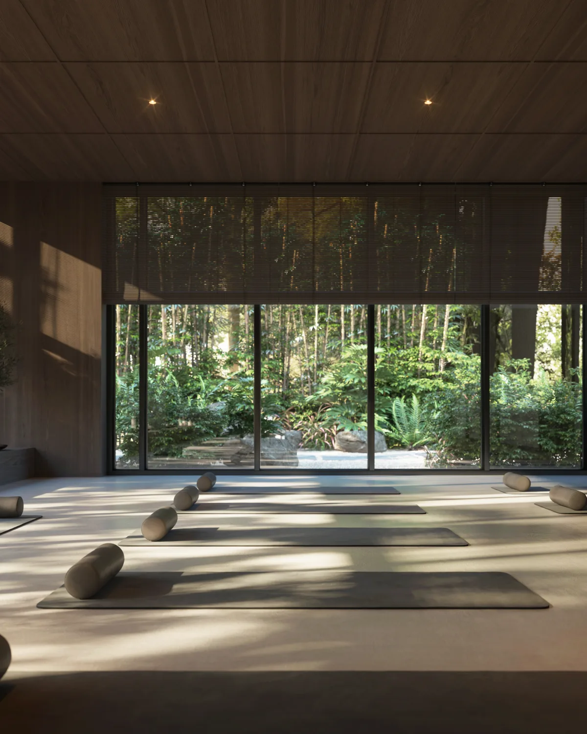 Render of a Sei Saadiyat mind and body studio, alternate view