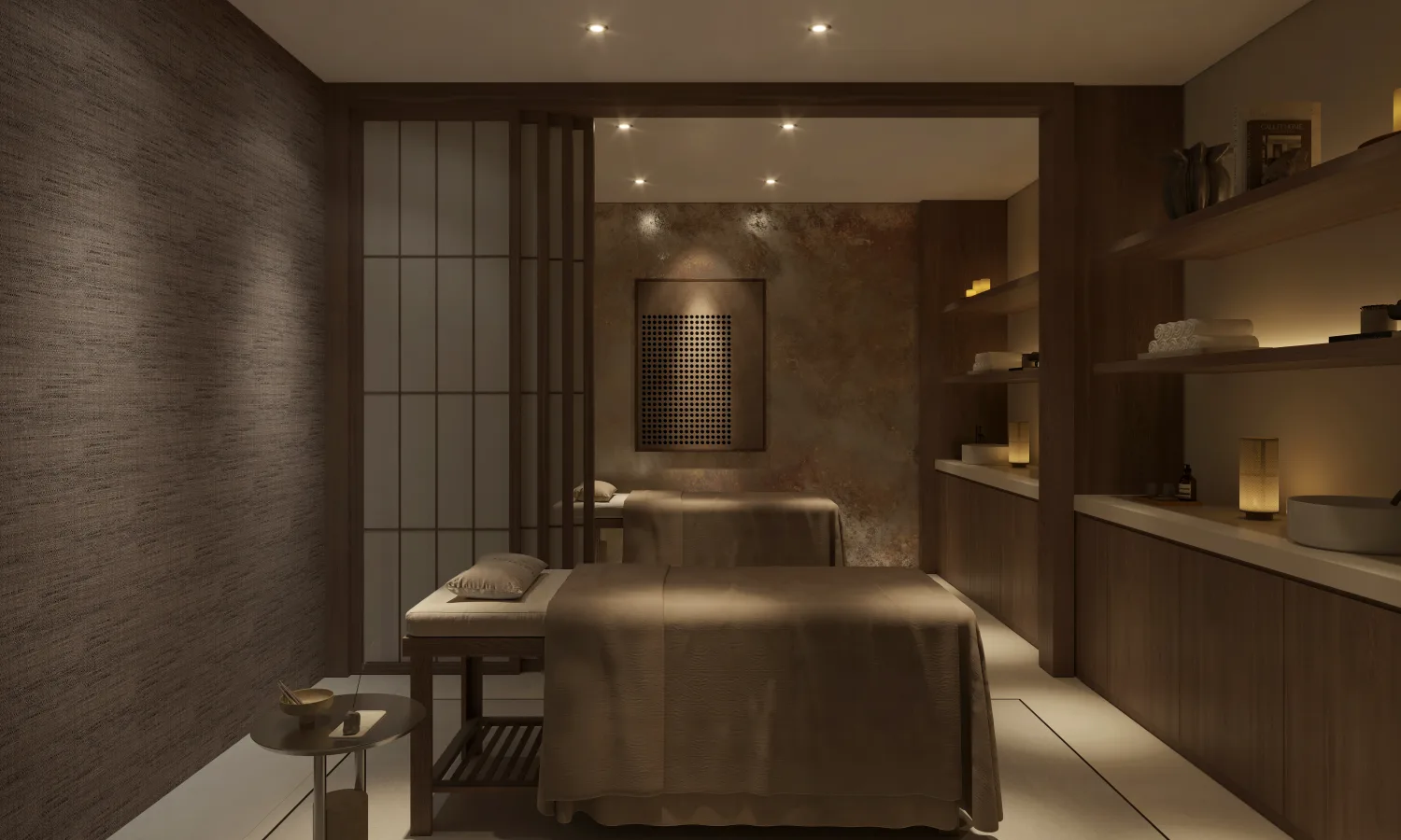 Render of the Sei Saadiyat spa treatment room